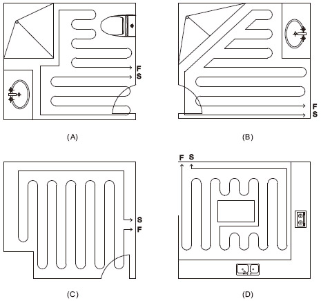 DIY電地暖(發(fā)熱電纜地暖)安裝樣式