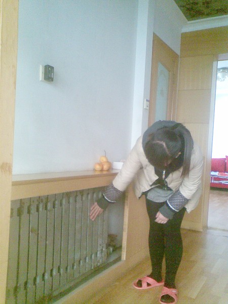 為了散熱,于女士將暖氣外殼打開了